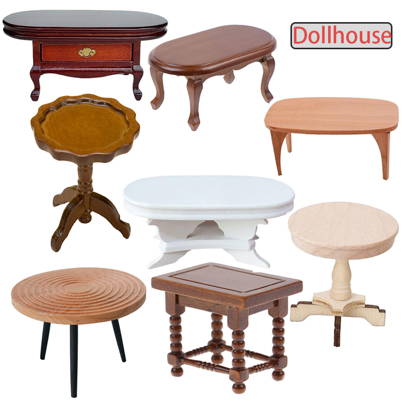 Home Barista - 1:12 poppenhuis miniatuur ronde tafel theetafel