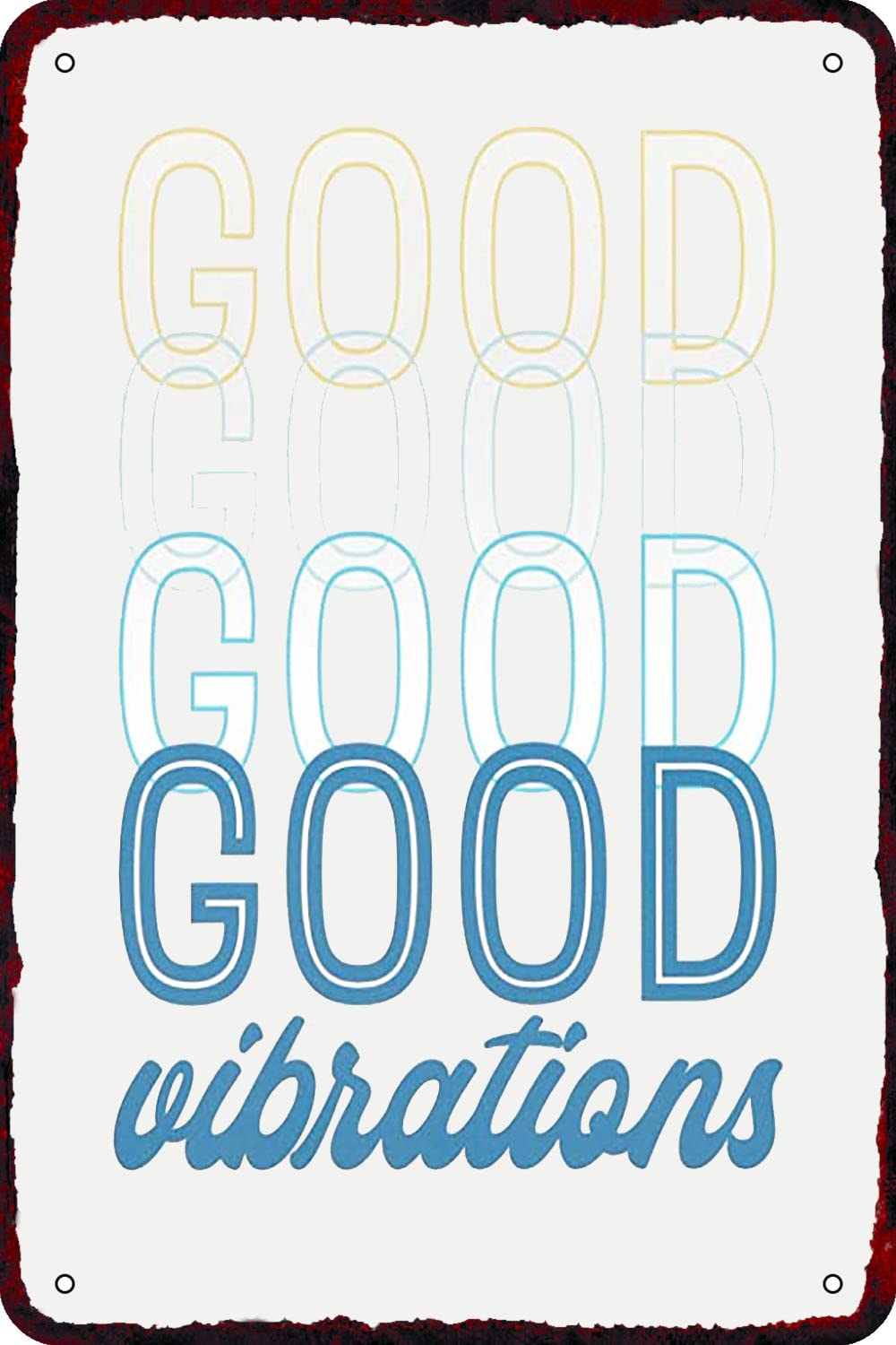 Home Bar Word - CARNIBELLE Good Vibrations Vintage Metalen Tin
