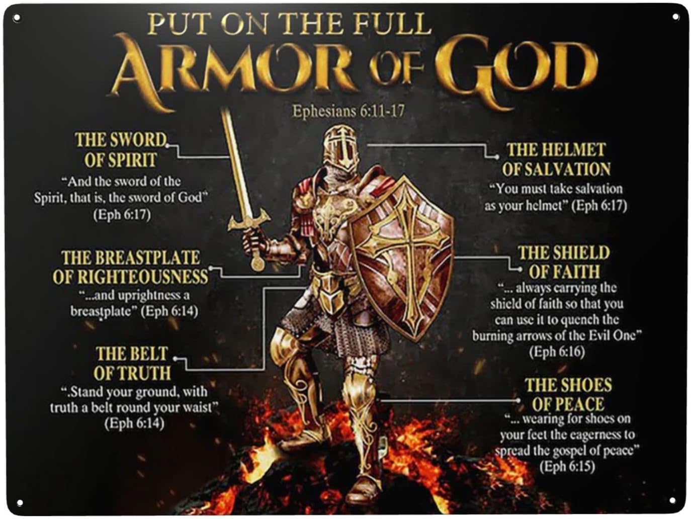 Home Bar And Kitchen - 1p,WZVZGZ ARMOUR OF GOD Tin gouden