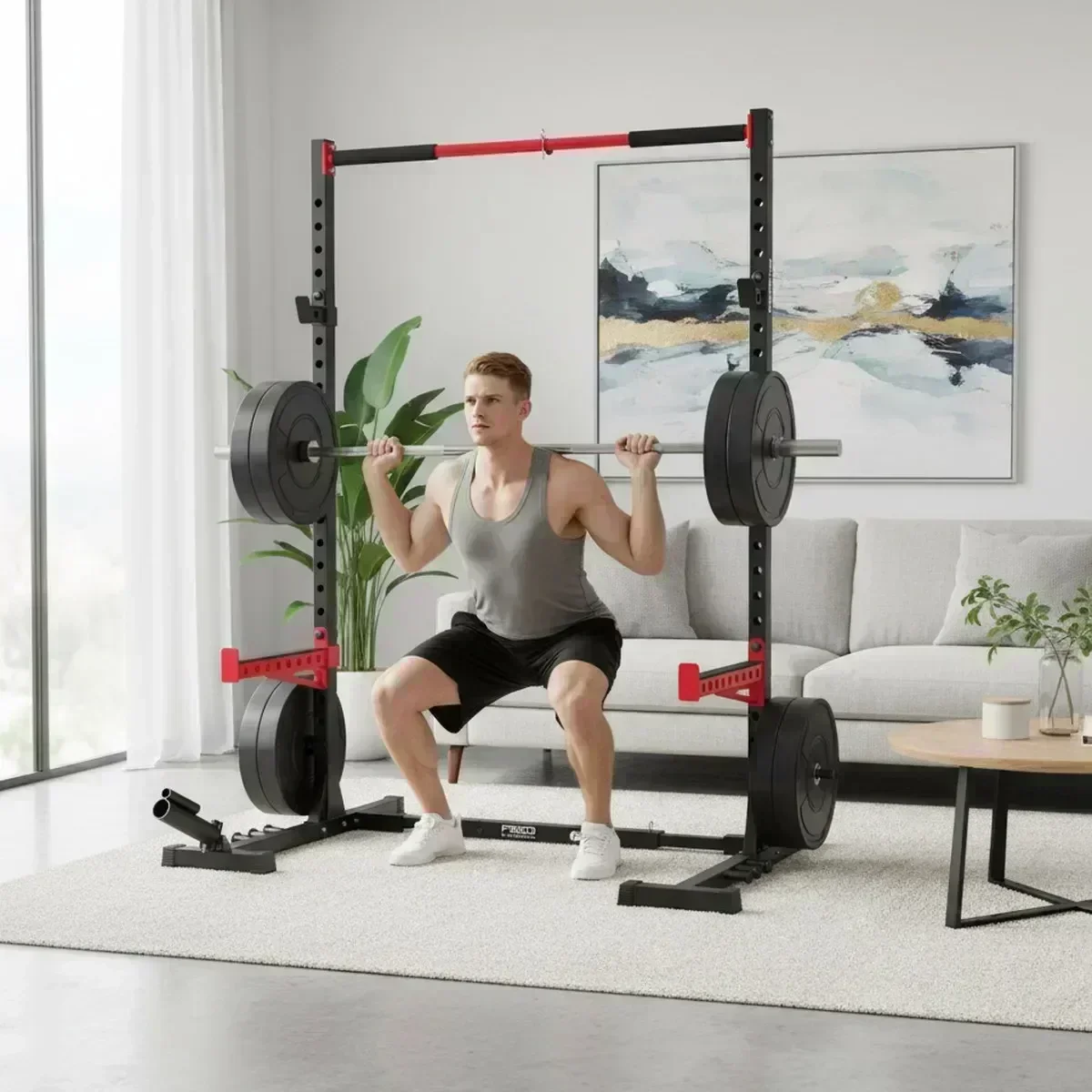 Home Bar And Gym - Verstelbaar Home Gym Squat Rack met