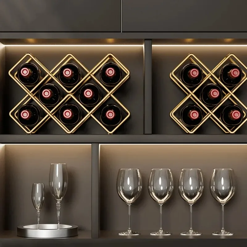 5-delige ijzeren metalen wijnr - Home Bar And Cabinet recensie en prijs