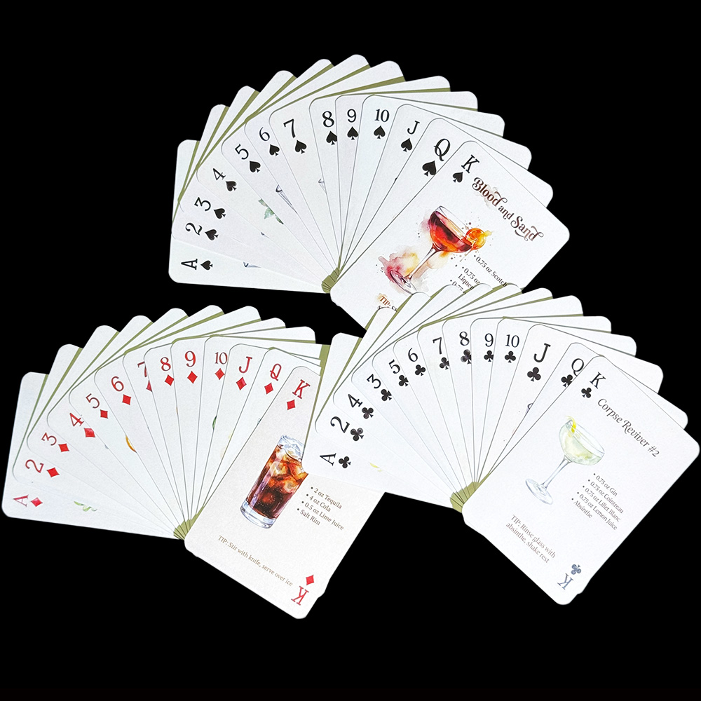 54-kaarten deck met originele  - Cocktail Recipe Book recensie en prijs