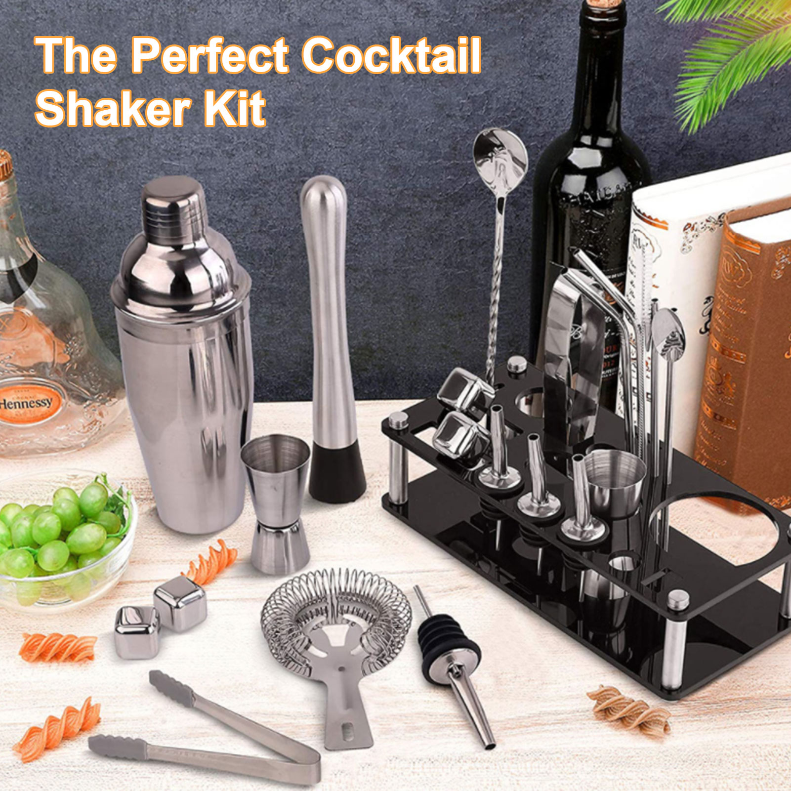 Cocktail Maken Set Shaker Rvs  - Cocktail Recipe Book recensie en prijs