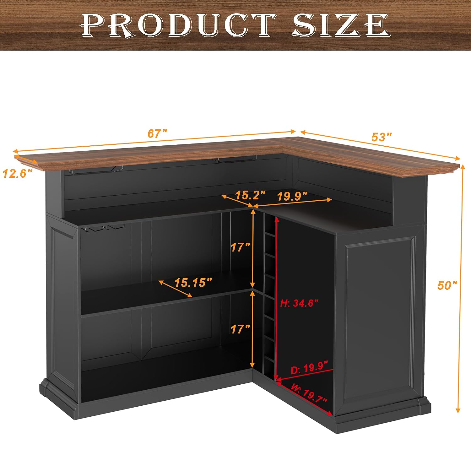 L-vormige thuiskast met koelka - Home Bar And Cabinet recensie en prijs